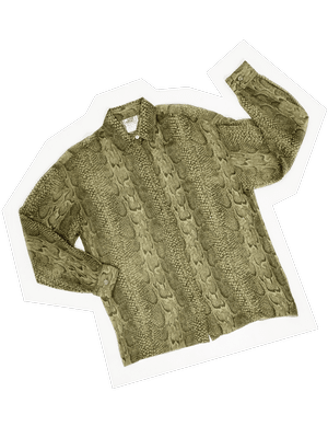 Gianni Versace 90s snake print silk chiffon shirt — JAMES VELORIA